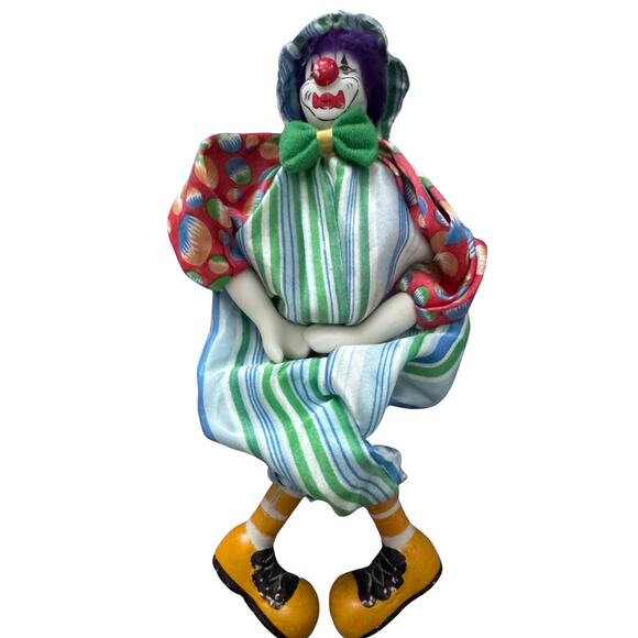 Vintage Porcelain Clown Doll – 14” - Picture 1 of 9